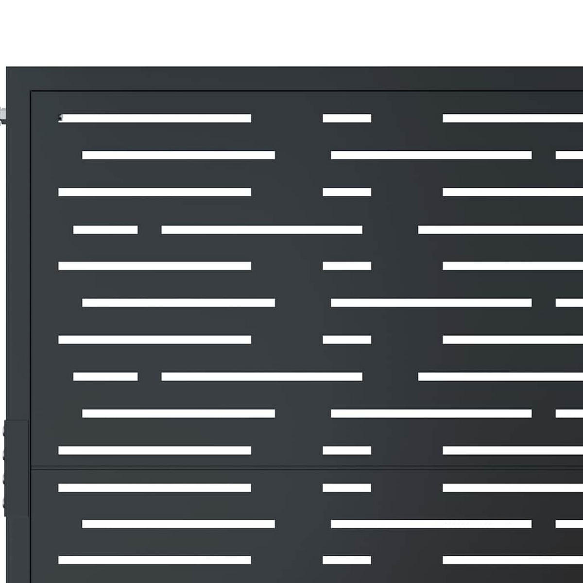 GARTENTOR im Quadratisches Design, 110/205 cm, aus Stahl, Anthrazit - Grau, Metall (200/205cm) - vidaXL