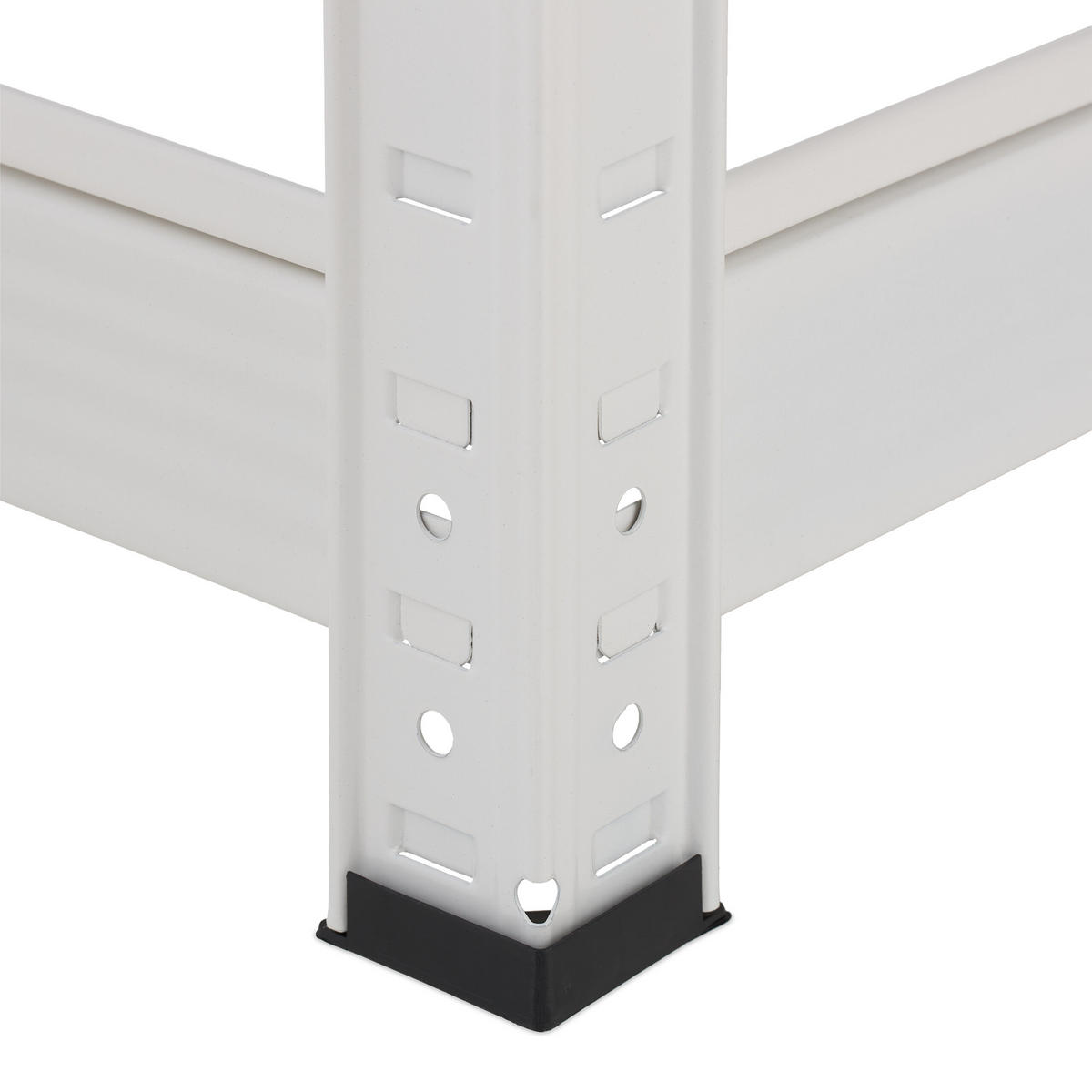 SCHWERLASTREGAL - Weiß, Holzwerkstoff/Kunststoff (120/200/60cm) - Relaxdays