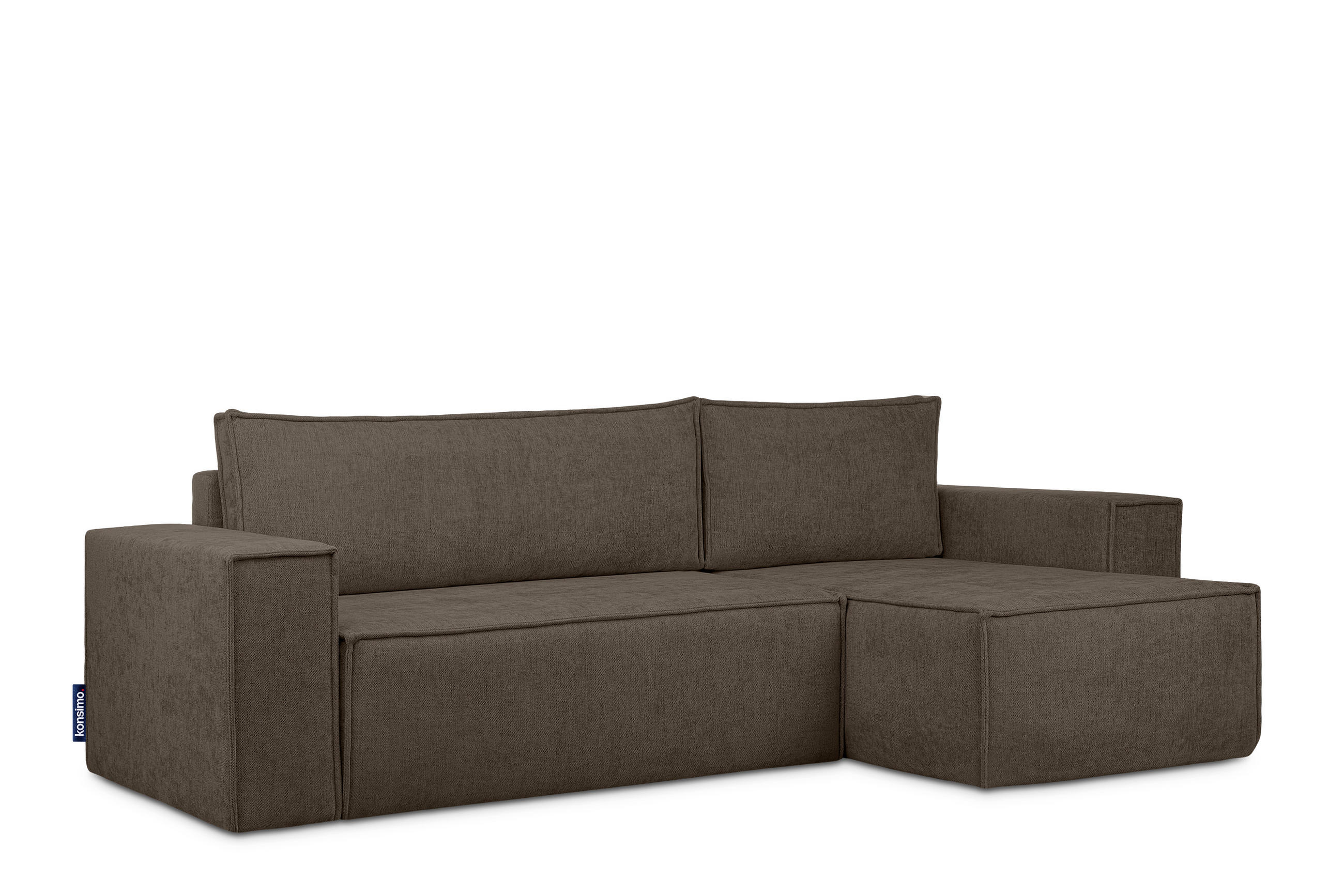 ECKSOFA-LINKS/RECHTS NAPI II mit Schlaffunktion, braun - Braun, Textil (262/148cm) - KONSIMO®