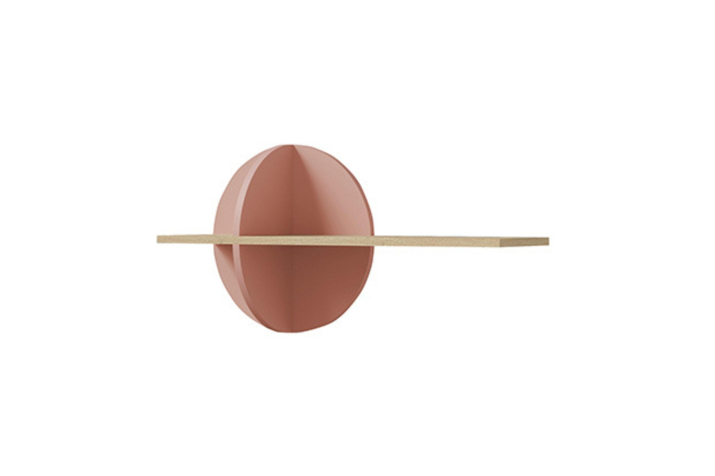 WANDREGAL LEXO 16 80/45/24 cm in Eiche Cremona/Puderrosa - Eichefarben/Rosa, Holzwerkstoff (80/45/24cm) - Deine Möbel 24