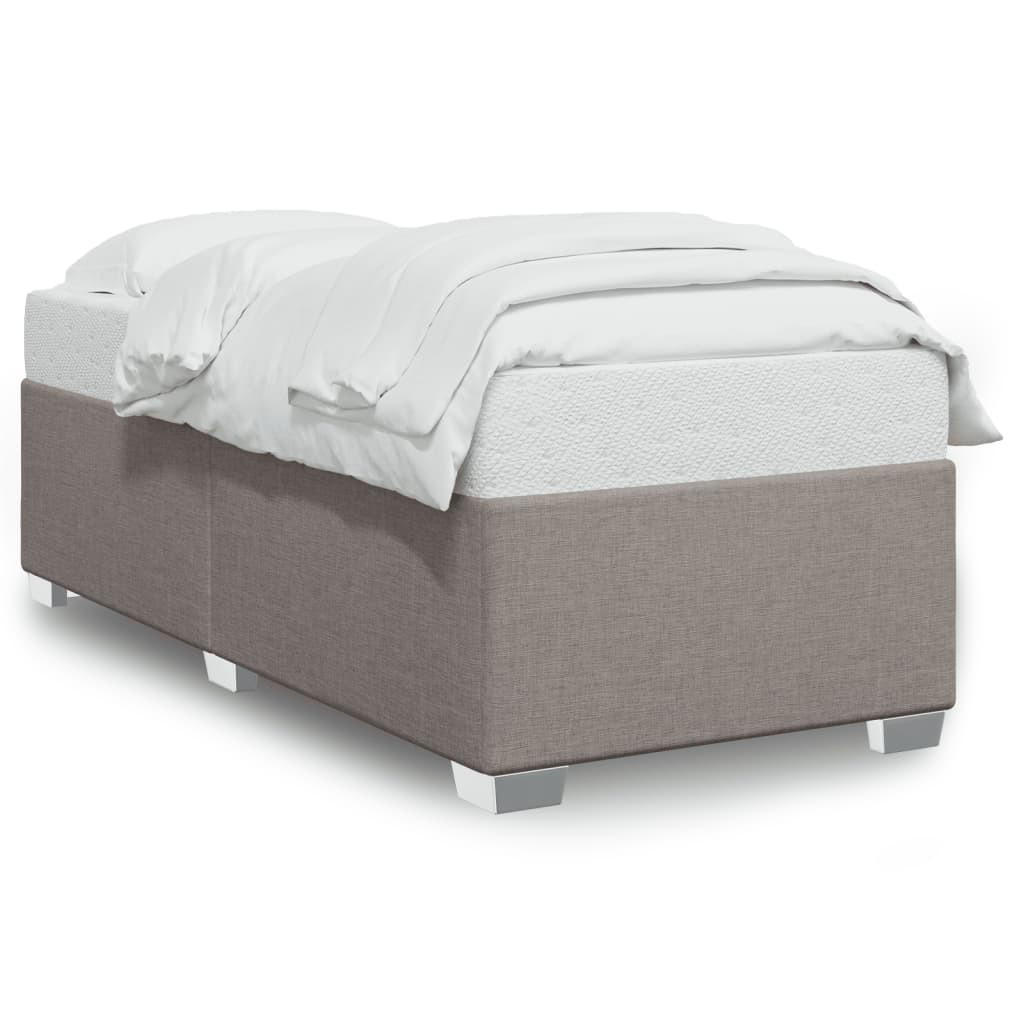 BETTGESTELL Ohne Matratze Taupe 90/200 Cm Stoff - Taupe, Holzwerkstoff (90/200cm) - vidaXL