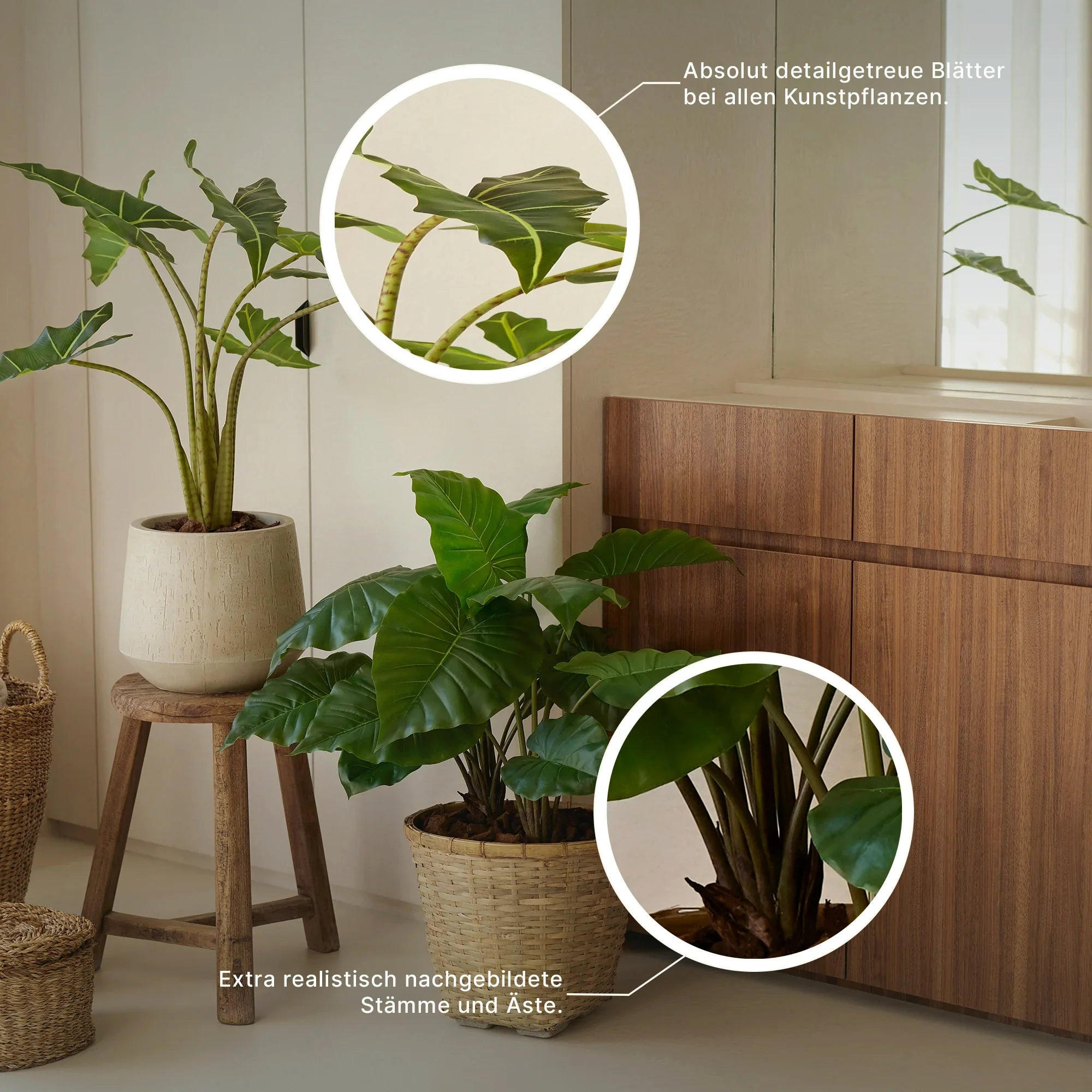 Thumbnail - aplanta Wiesenblumen, Creme, Kunststoff, 89 cm, Dekoration, Blumen & Zubehör, Kunstpflanzen