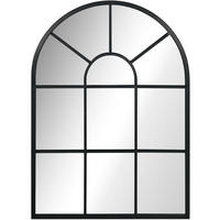 WANDSPIEGEL 70/2/50 cm schwarz aus Metall mit Haken - Schwarz, Metall (2/50/70cm) - OKWISH