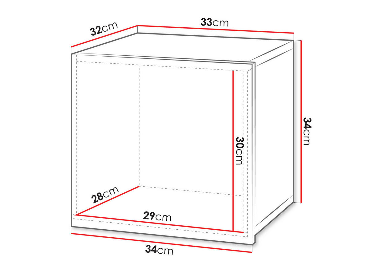 WANDSCHRANK Calabrini 07 - Kaschmir, Holzwerkstoff (34/34/32cm) - MIRJAN24