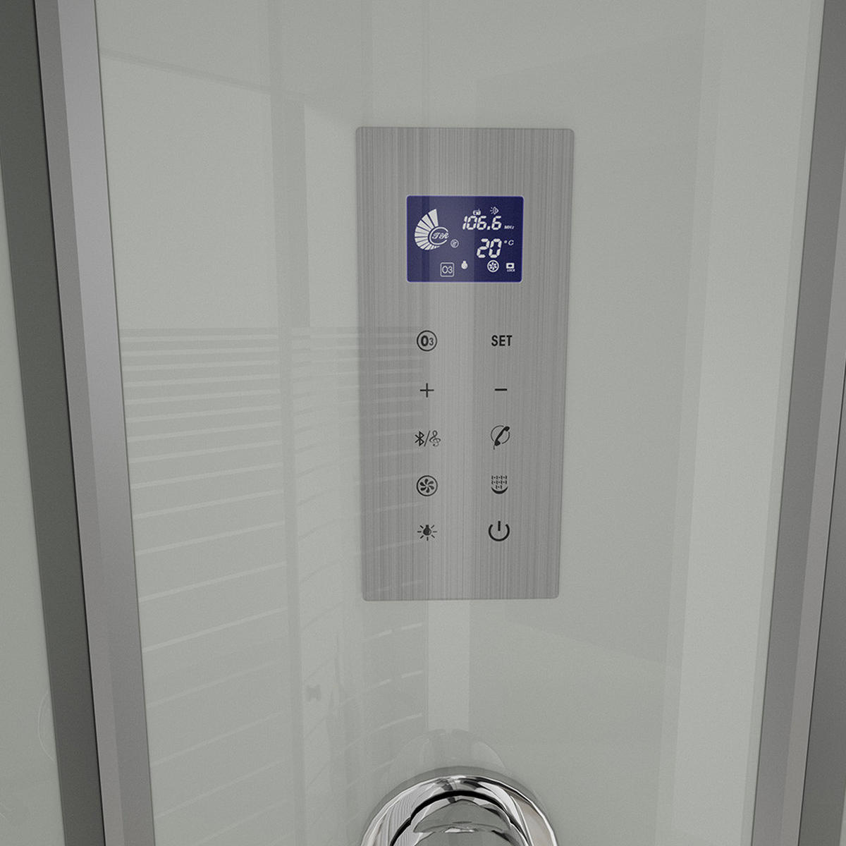 DAMPFDUSCHE WHITE PEARL - Weiß, 120 x 80 cm Rechts - Weiß, Glas (80cm) - Home Deluxe