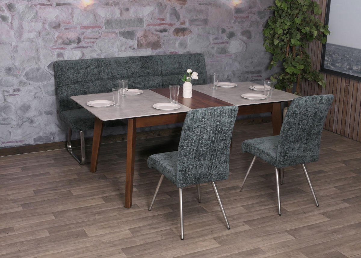 ESSZIMMER-SET Blau 3er-Set - Blau, Textil (180/99/65cm) - MCW