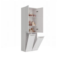 BAD Hochschrank Berta - Weiß Hochglanz, Holzwerkstoff (60/174/30cm) - kommodly