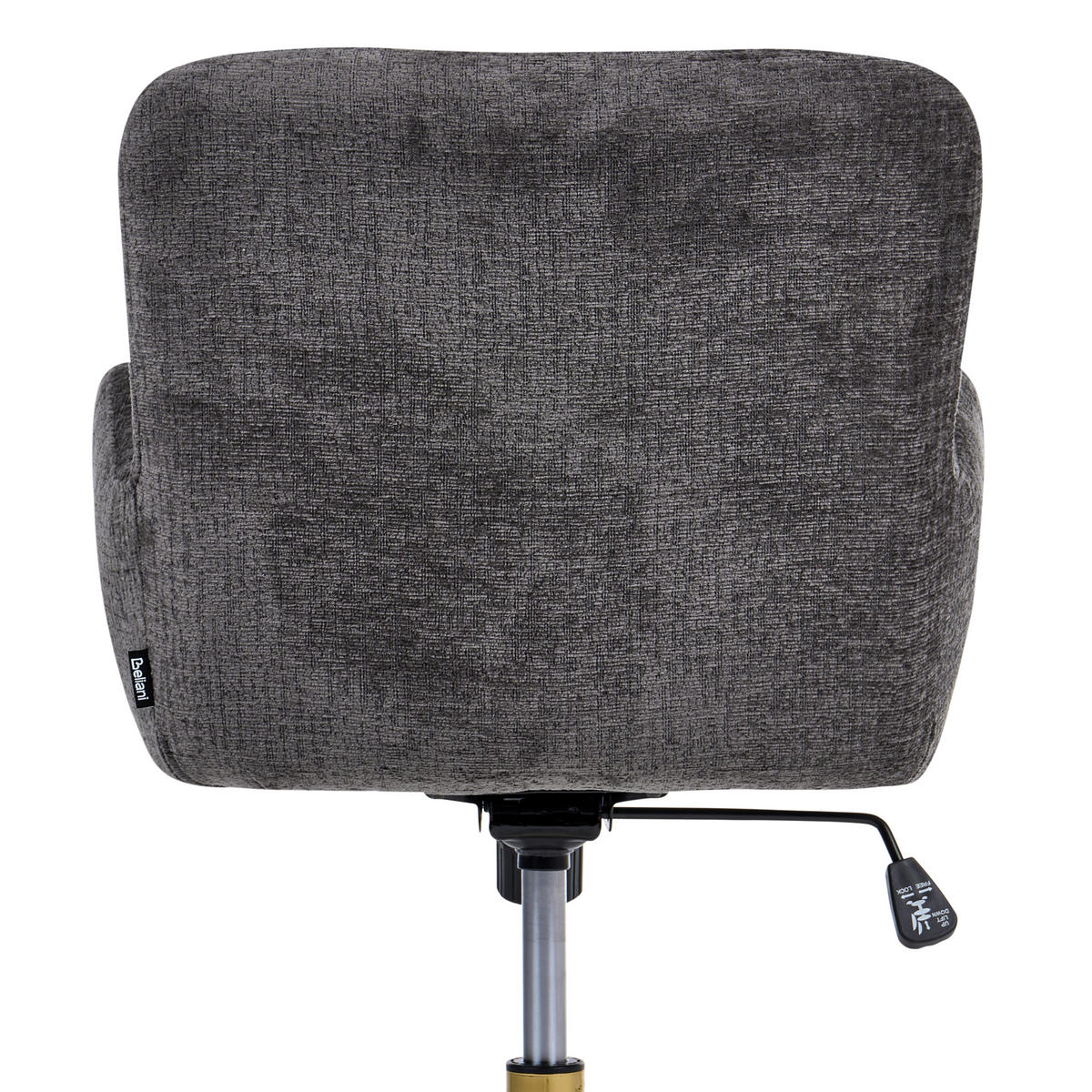 KANCELÁŘSKÁ ŽIDLE Žinylková látka Tmavě šedá Misorela - tmavě šedá, textil (60/80/60cm) - Beliani