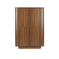 AUFBEWAHRUNGSSCHRANK Almira Marmoroptik Walnussfarbe - Braun, Holzwerkstoff (100/140/40cm) - Housecraft Living