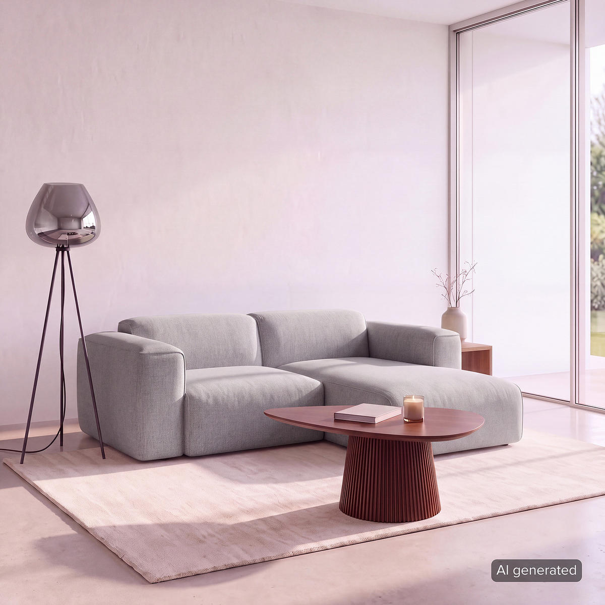 1,5-SITZER ECKSOFA mit Longchair - Hellgrau/Schwarz, Kunststoff/Textil (260/173cm) - home24