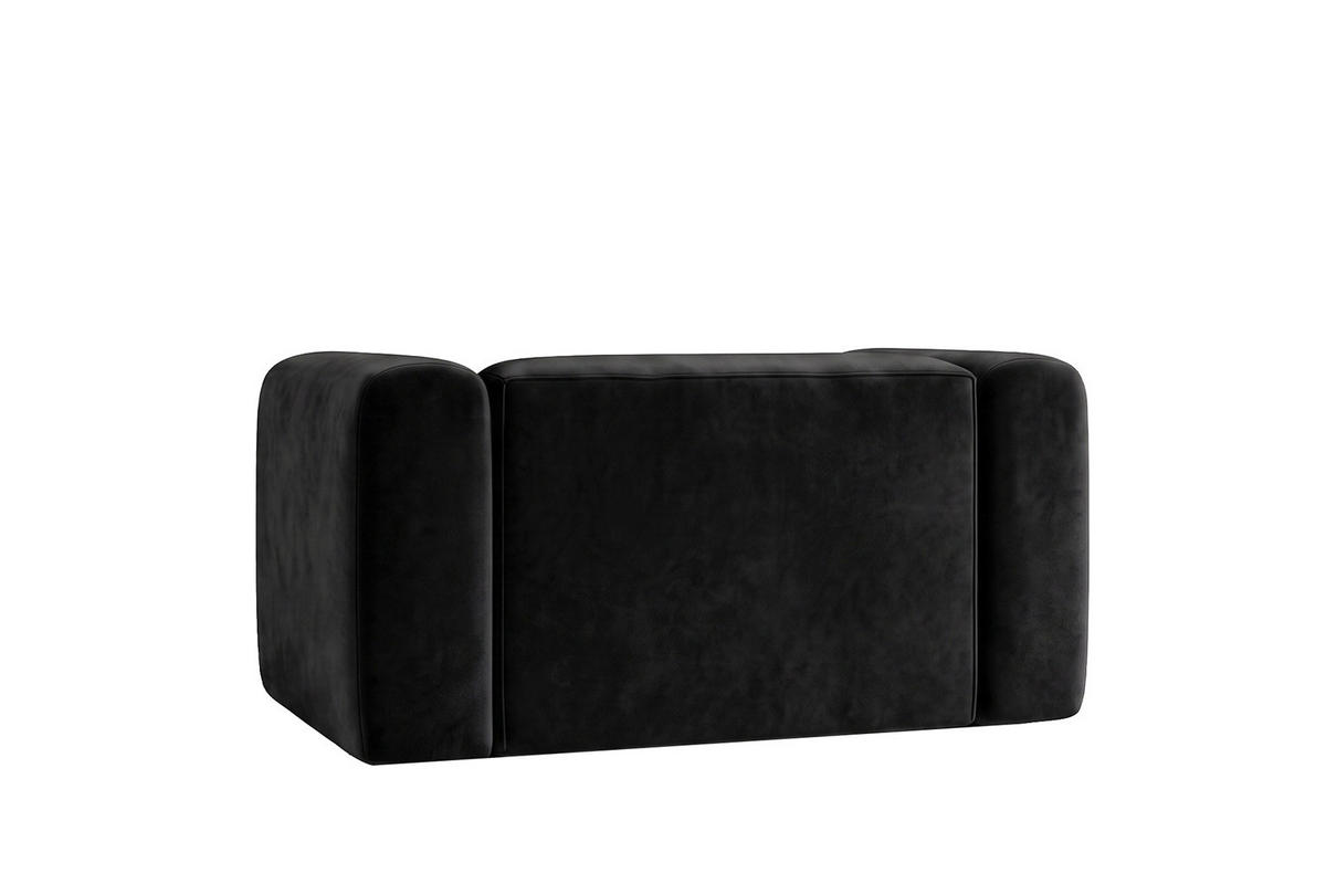 WOHNZIMMERSESSEL Aus Velvet-Stoff Bluvel, Schwarz, GRETA - Schwarz, Holz (137/70/89cm) - Kaiser Möbel