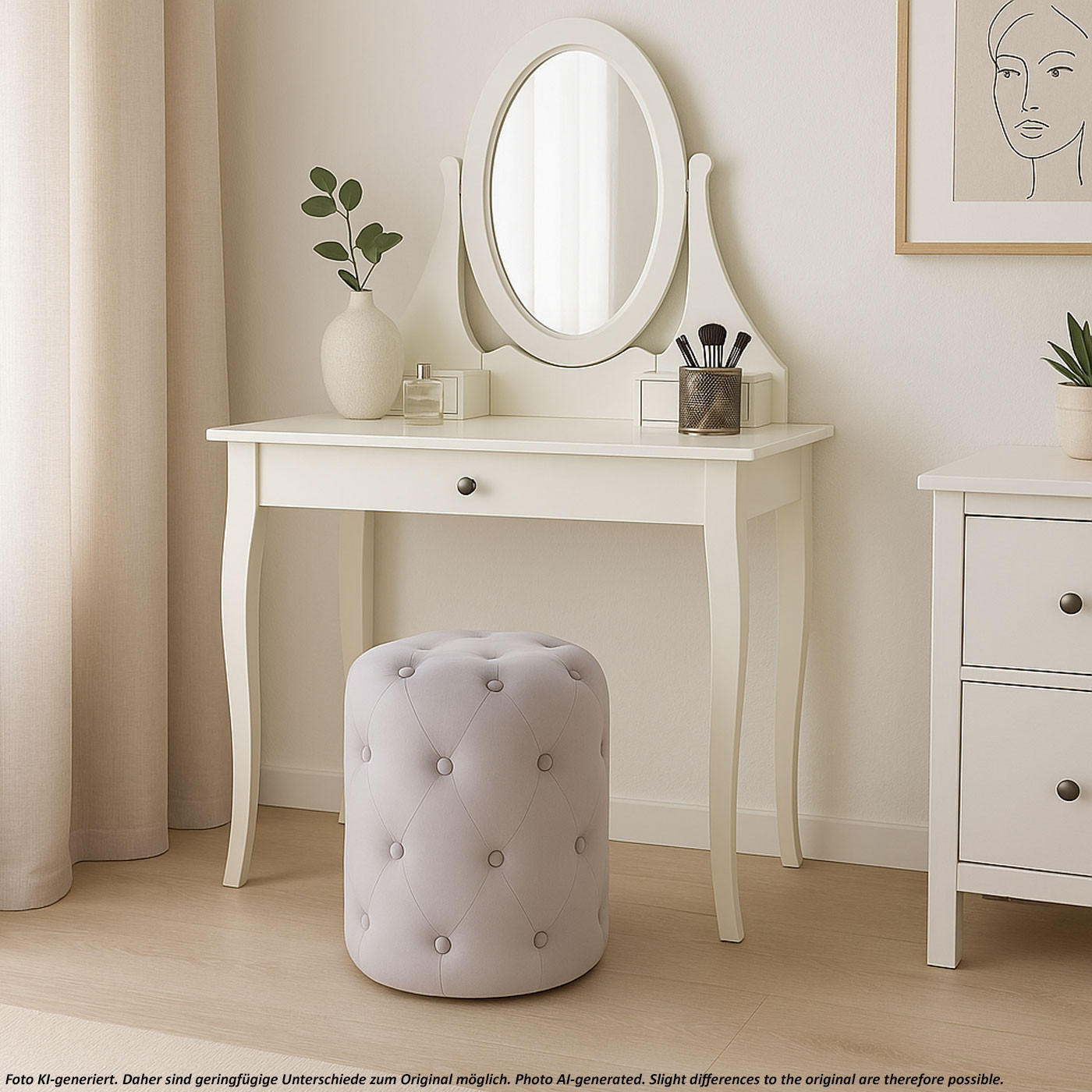 HOCKER Grau - Grau, Textil (39/42/39cm) - MCW