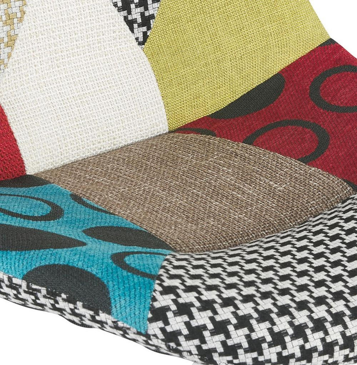 BARHOCKER – Patchwork, 65 cm, hohe Lehne, Metall Weiß, REMAXO - Multicolor/Weiß, Textil/Metall (45/105/49cm) - KADIMA DESIGN