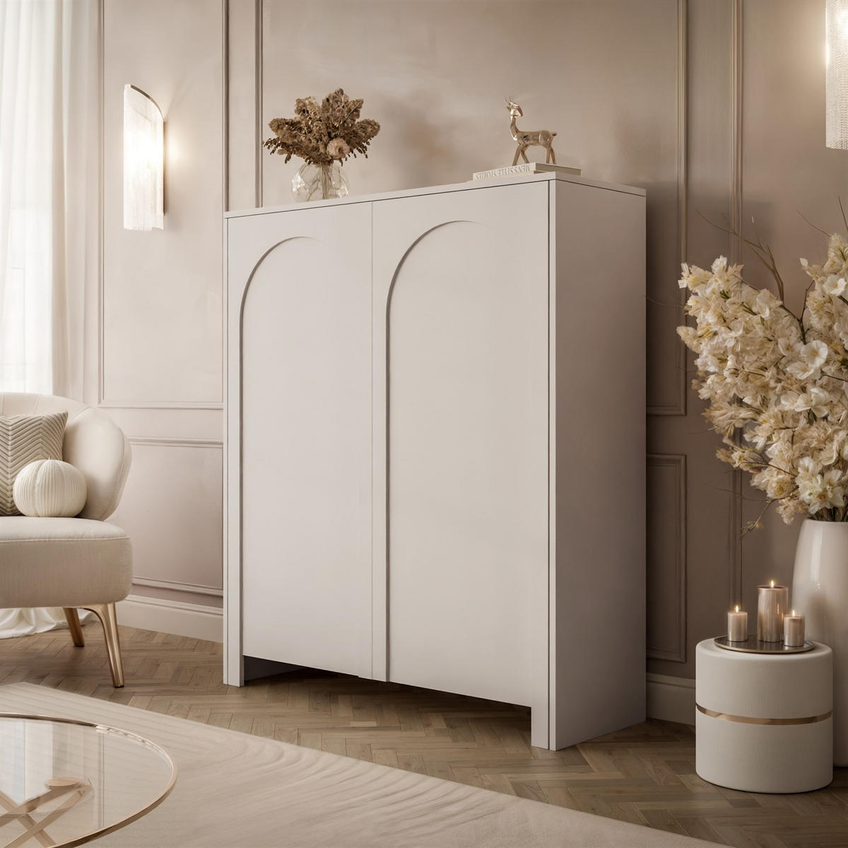 HIGHBOARD ARIADNA Kaschmir - Kaschmir, Holzwerkstoff (104/119/35cm)