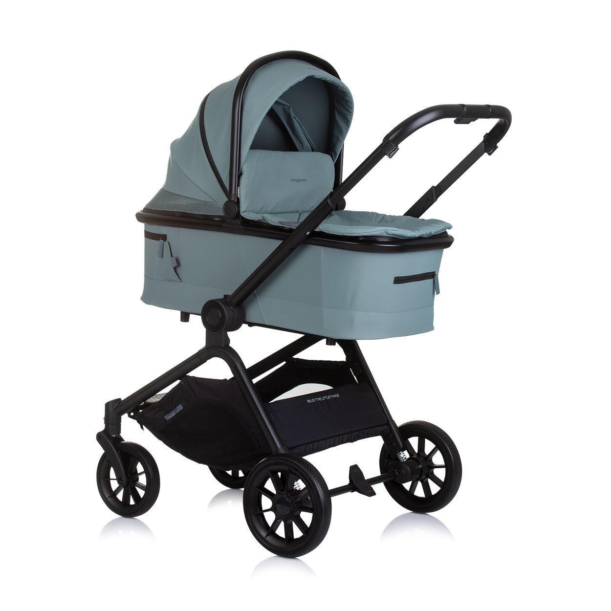 KOMBIKINDERWAGEN Magnum 3 in 1 grün Babywanne Sportsitz i-Size Babyschale - Grün, Metall (96/59/104cm) - Chipolino