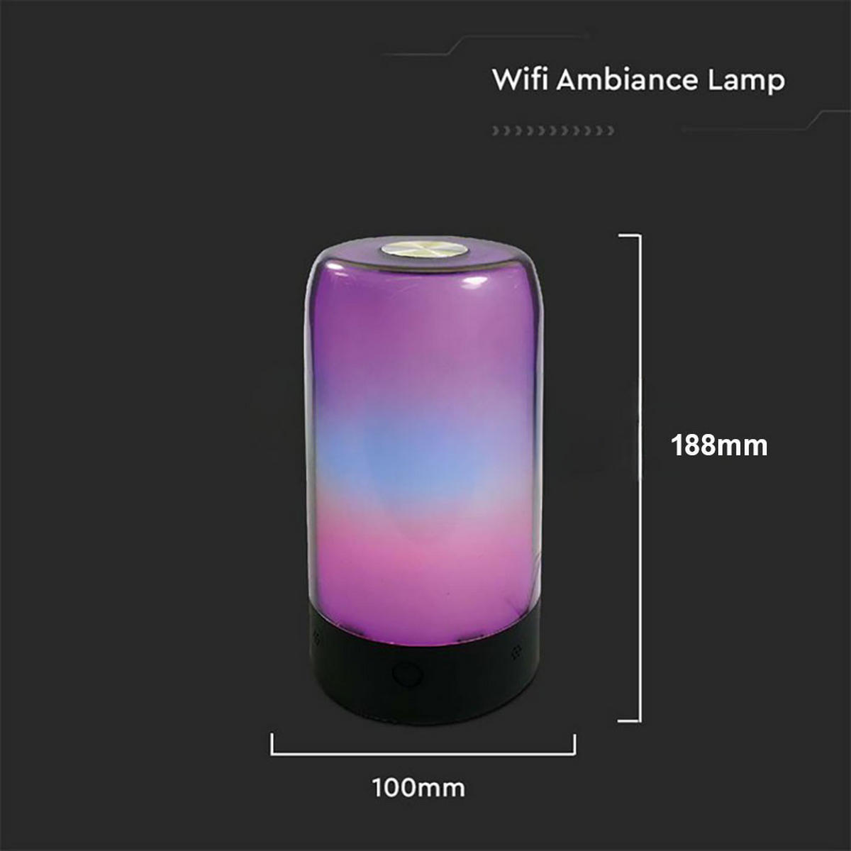 LED TISCHLEUCHTE Weiß Smart RGB - Schwarz, Kunststoff (10/10/18.8cm)