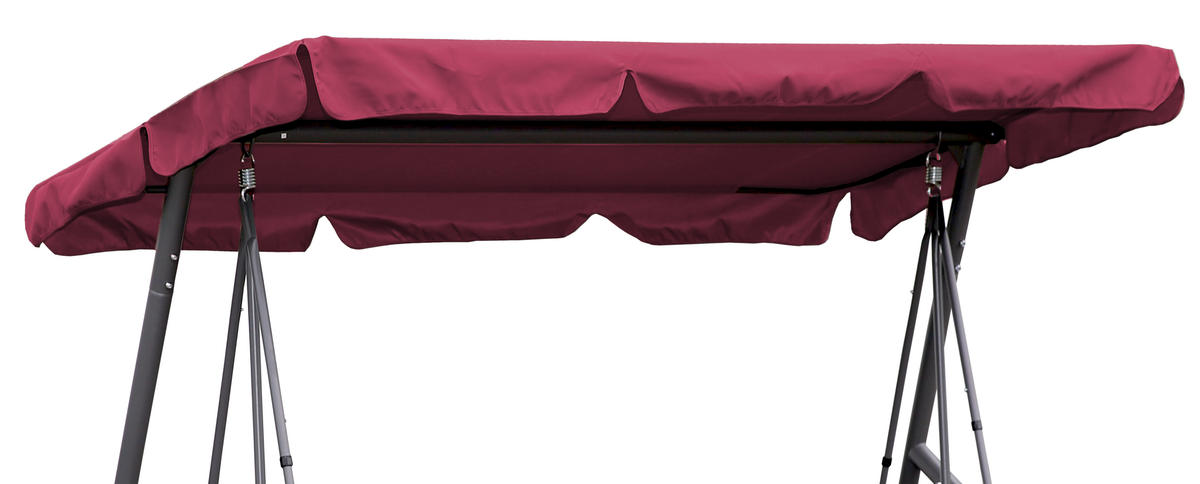 ERSATZDACH Hollywoodschaukel 145x210 cm Bordeaux - Bordeaux, Textil (145/18/210cm) - QUICK STAR