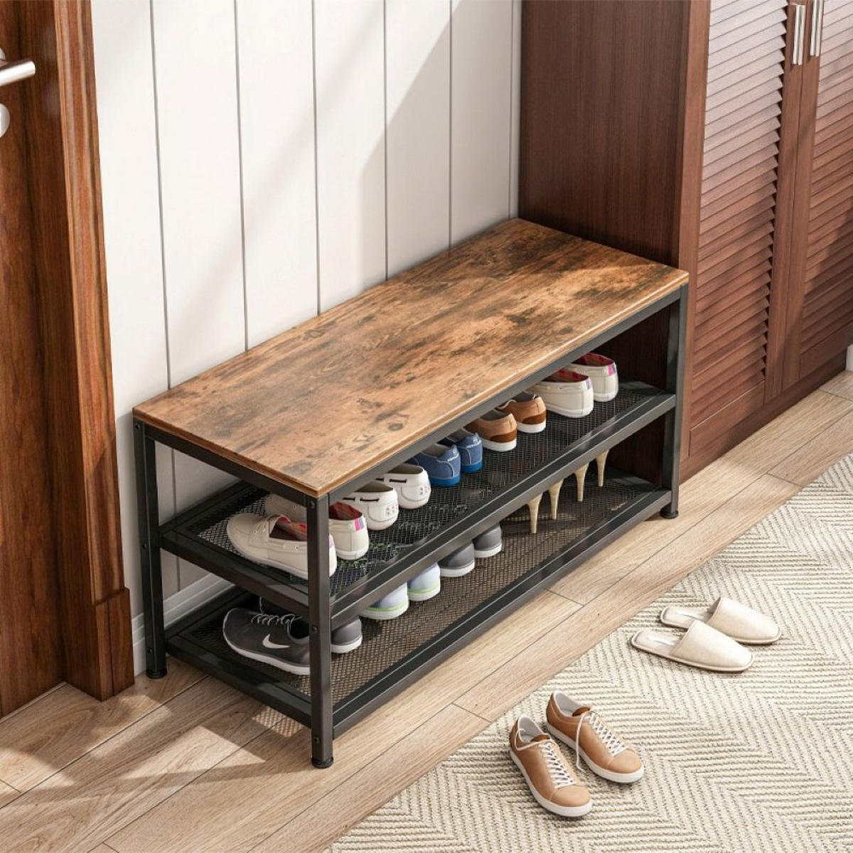 SCHUHSCHRANK, braun 73/30/45 cm - Braun, Holzwerkstoff (73/45/30cm)