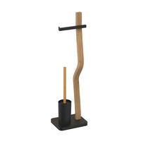WC Garnitur - Multicolor, Holz/Kunststoff (22.8/75.5/18cm) - Relaxdays