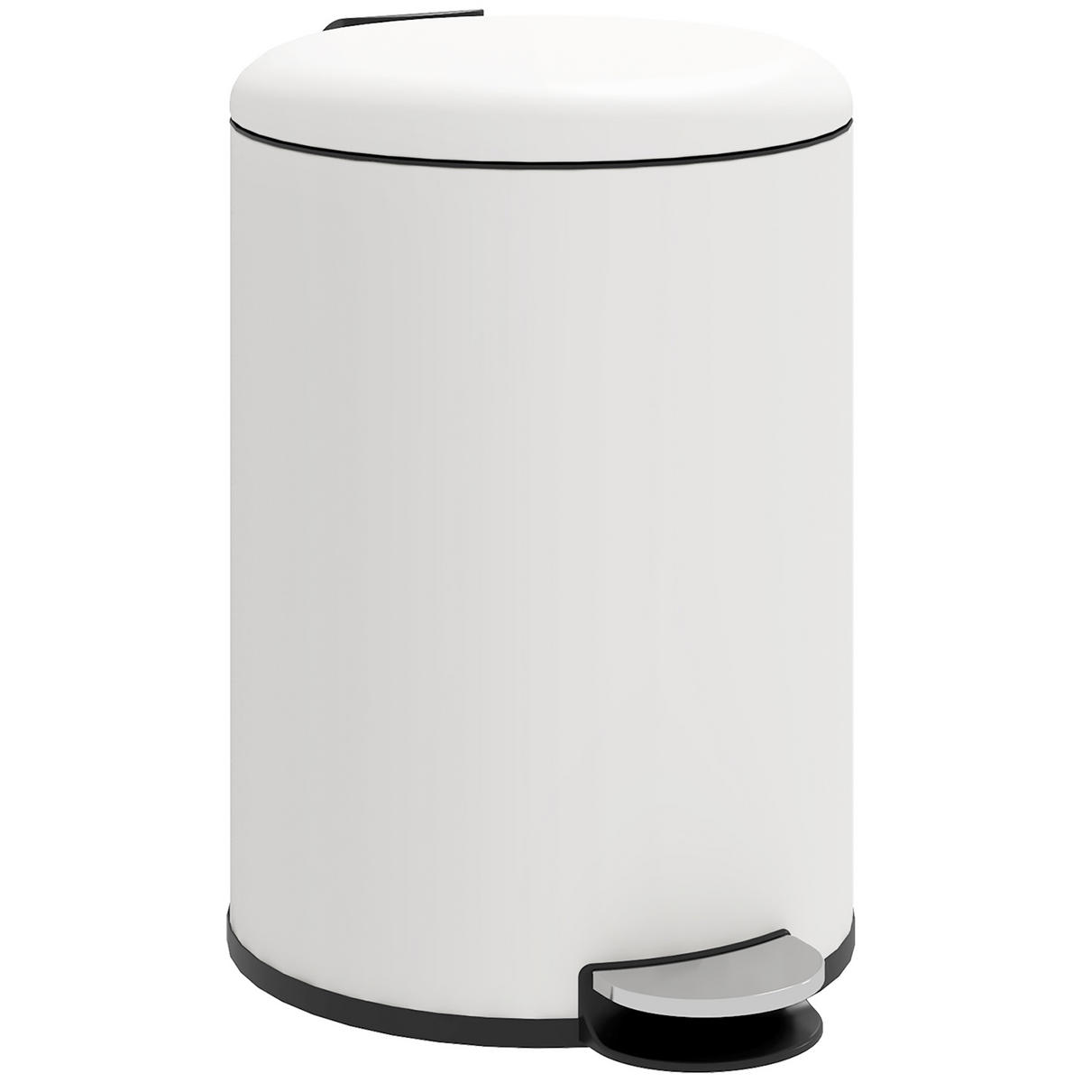 MÜLLEIMER 20L - Creme, Metall (30/44.5/36cm) - HOMCOM