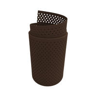 SICHTSCHUTZSTREIFEN PP Premium Gelocht 15 Prozent Streifen Braun 2,55m - Braun, Kunststoff (255/19cm) - ZAUN|ZU