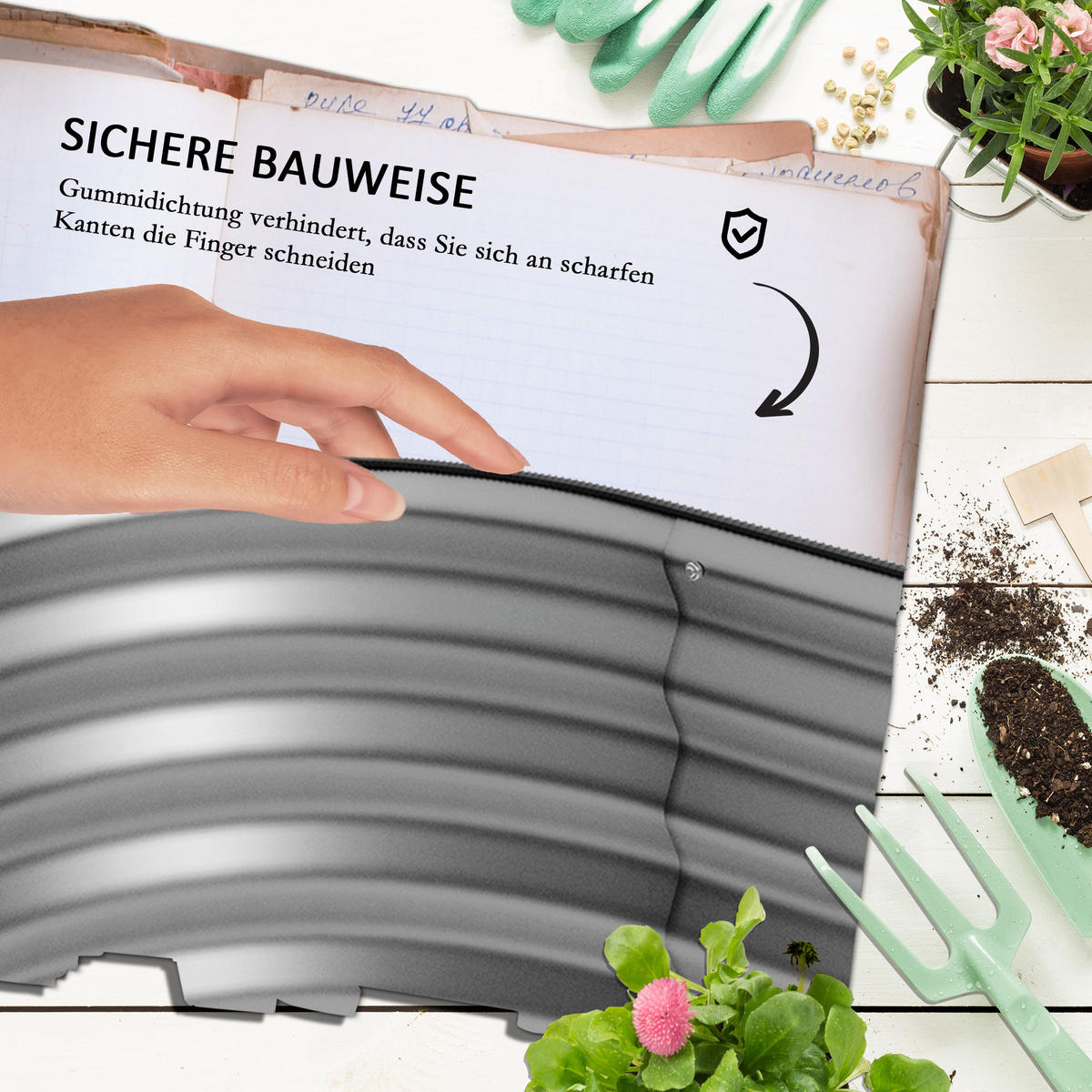 PFLANZENBEET, Kräuterbeet für Garten, Balkon, Silber, 150 x 62 x 30 cm - Silberfarben, Metall (62/30/150cm) - Outsunny