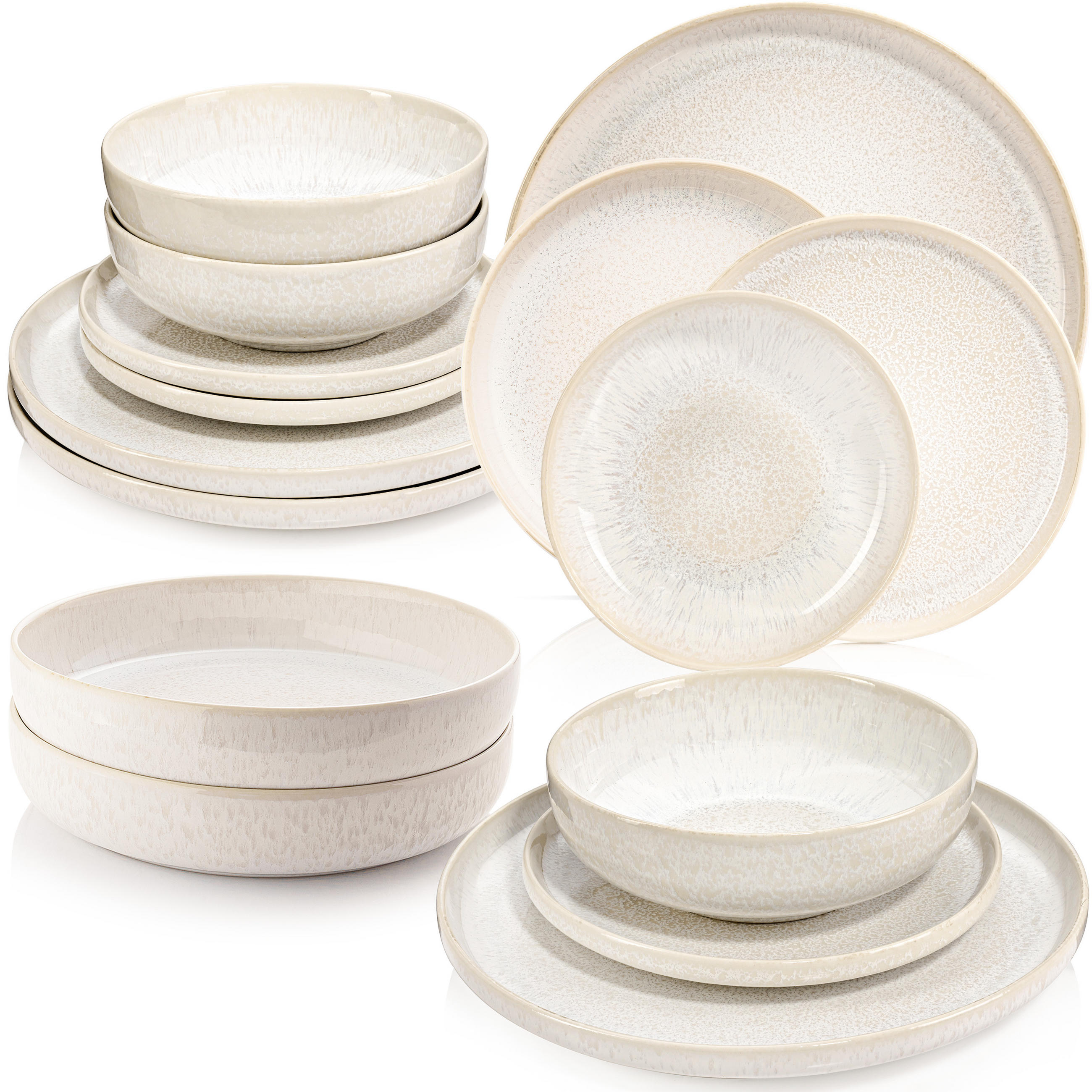 TAFELSERVICE Korfu - 16 teilig - Creme, Stein (27/6.5/27cm) - Sänger