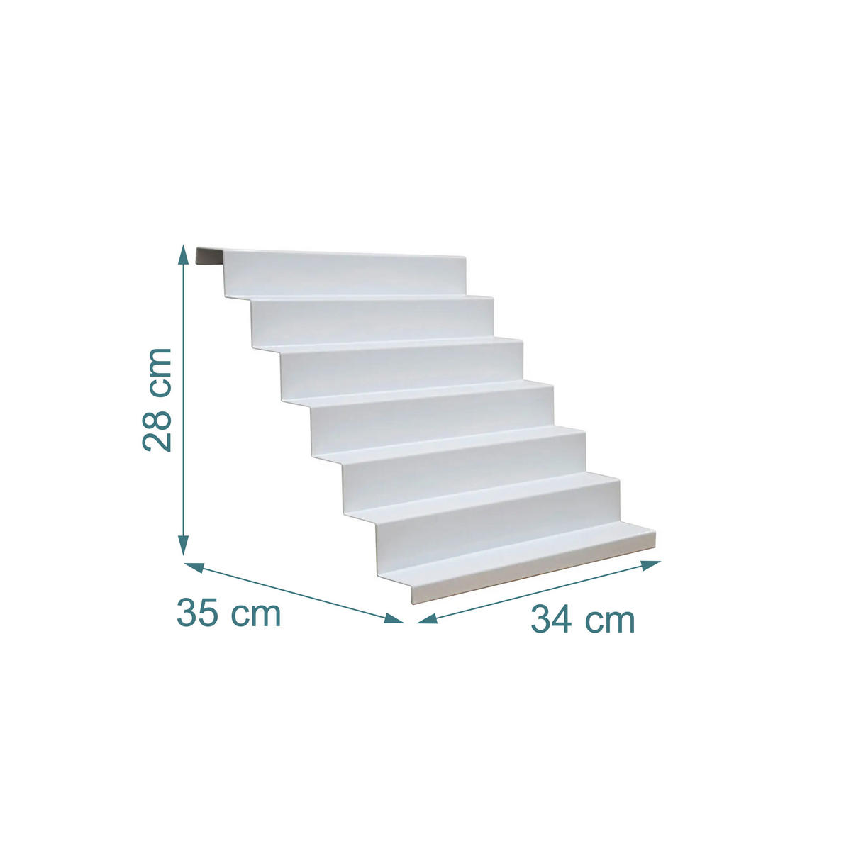 REGÁL Tonies - biela, kov (34/28/35cm) - Relaxdays