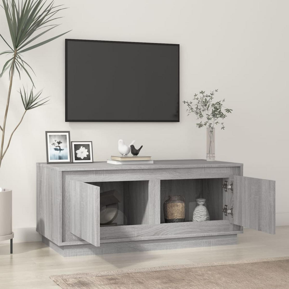 COUCHTISCH Grau Sonoma 102x50x44 cm Holzwerkstoff - Grau, Holzwerkstoff (102/50/44cm) - furnicato