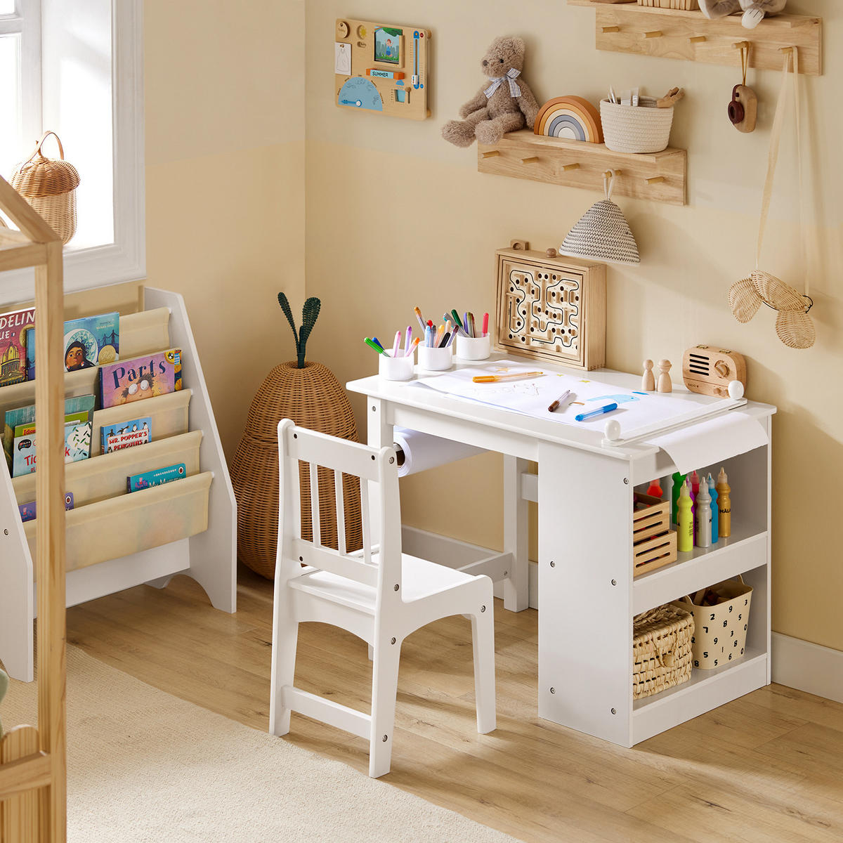 KINDERSITZGRUPPE Weiß - Weiß, Holzwerkstoff (80/65/54cm) - SoBuy