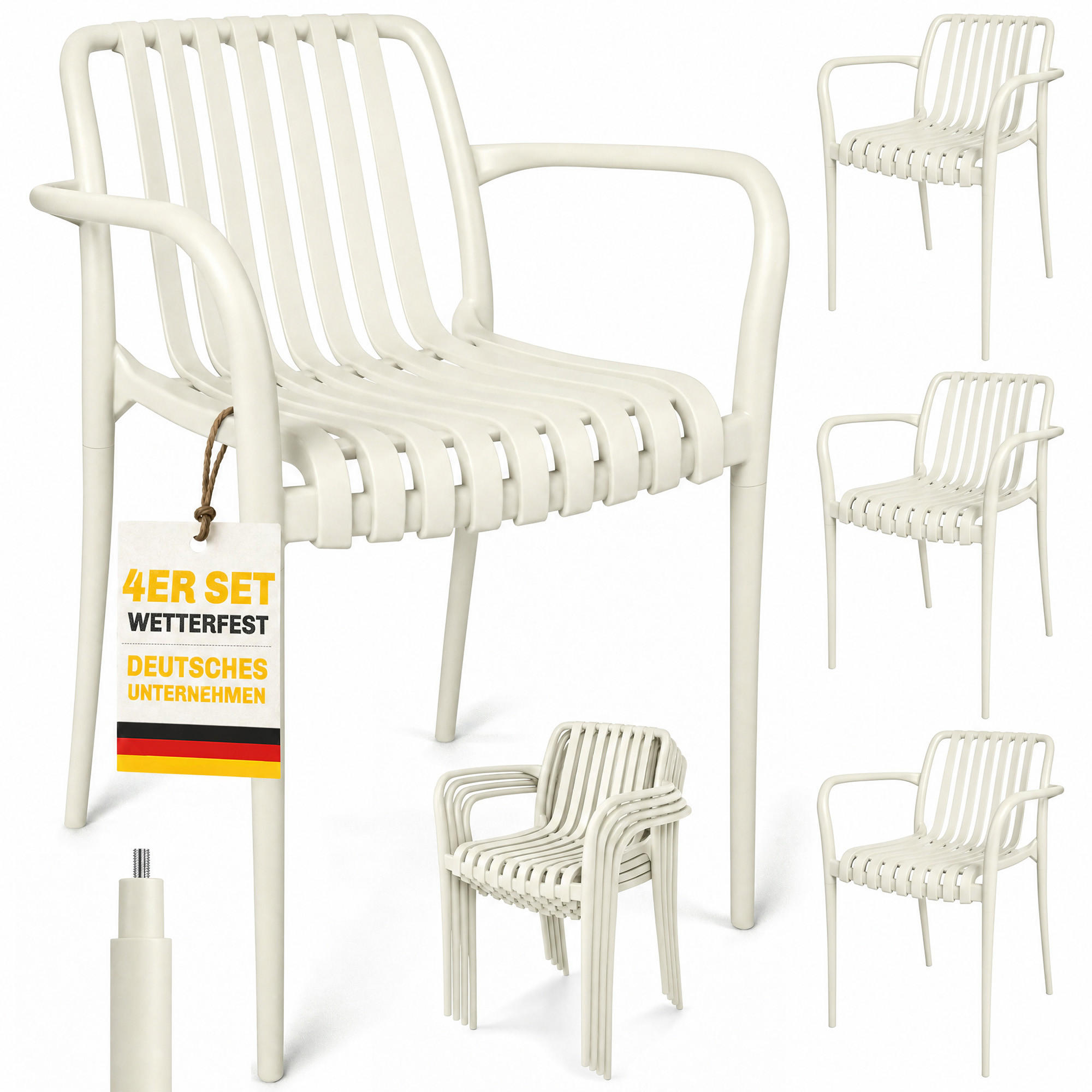 XXXLutz Armlehnstuhl Creme 55x81.5x58.5 cm