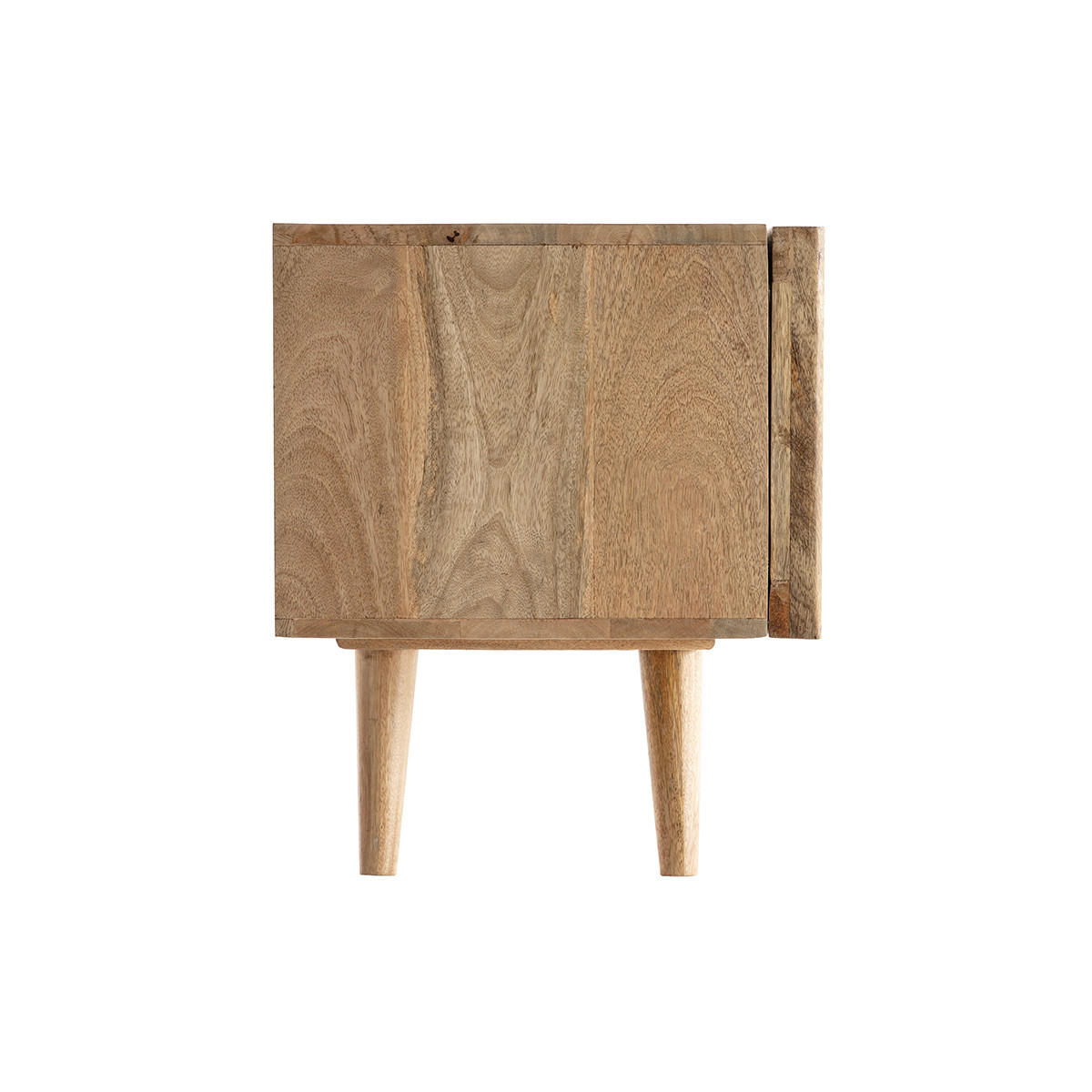 TV-SCHRANK Massives Mangoholz SchiebetÙren ALBA - Naturfarben, Holz (40/50/140cm) - Miliboo