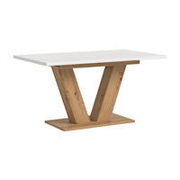 ESSTISCH Velo (B/H/T: ca. 150/76/90 cm) in Artisan Oak Nachbildung/weiß - Eiche Artisan, Holzwerkstoff (90/150/76cm)