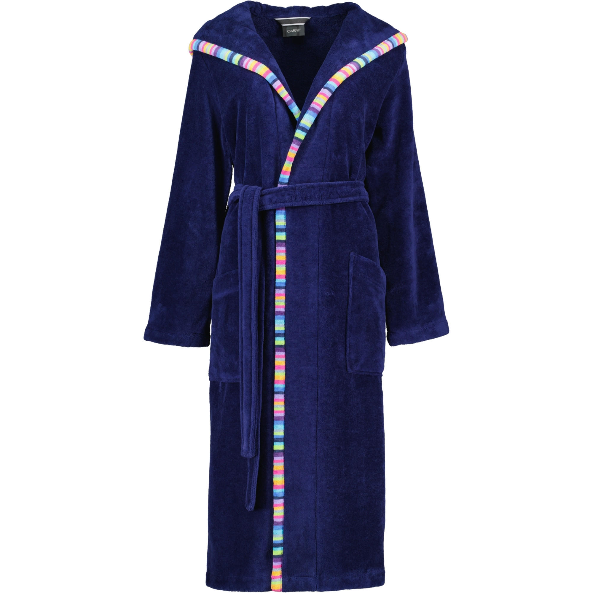 BADEMANTEL DAMEN KAPUZE KAPUZE 840 MARINE - 11 - Blau, Textil (XLnull) - Cawoe