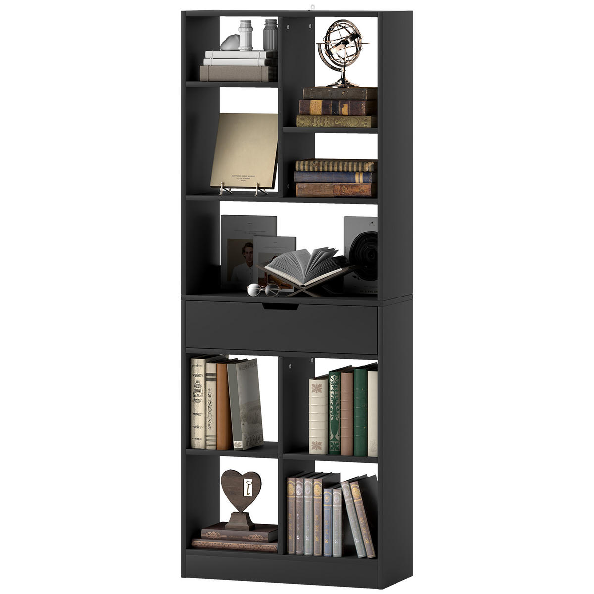 BÜCHERREGAL 60/24/184,5 cm weiß - Brombeere, Kunststoff (60/158/26cm)