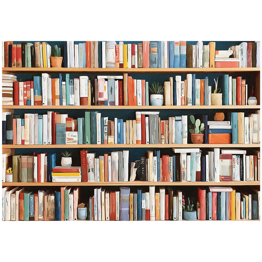 Wallarena FOTOTAPETA s knihami z knihovny hnědá 200x140 cm