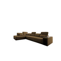 ECKSOFA L-Form Mindy XI Mit Schlaffunktion Und Verstellbarer Rückenlehne Stoff Verita Braun Links - Braun, Holz/Textil (230/350cm) - Kaiser Möbel