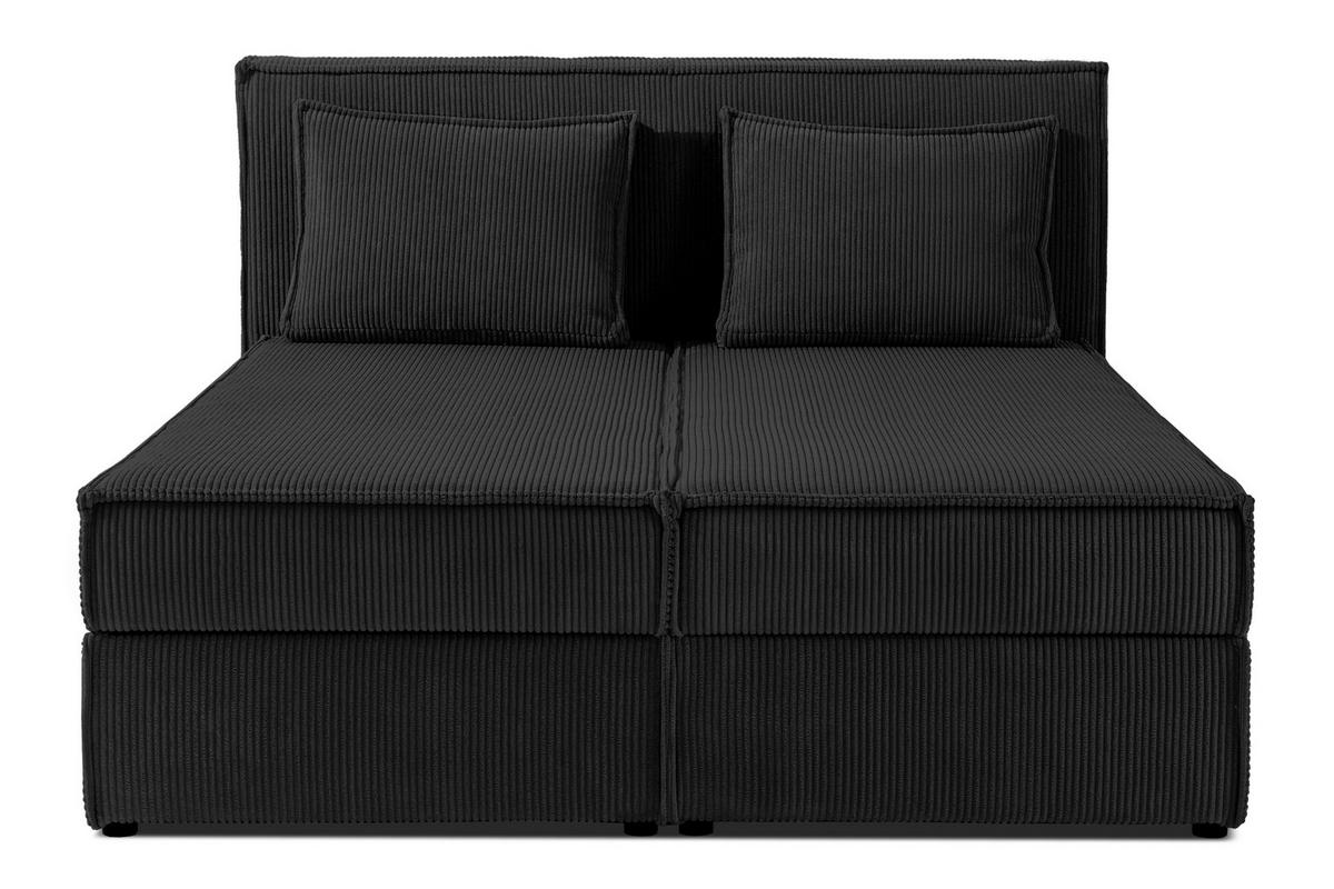 BOXSPRINGBETT ROTI mit Stauraum, schwarz - Schwarz, Holz/Holzwerkstoff (140/200cm) - KONSIMO®