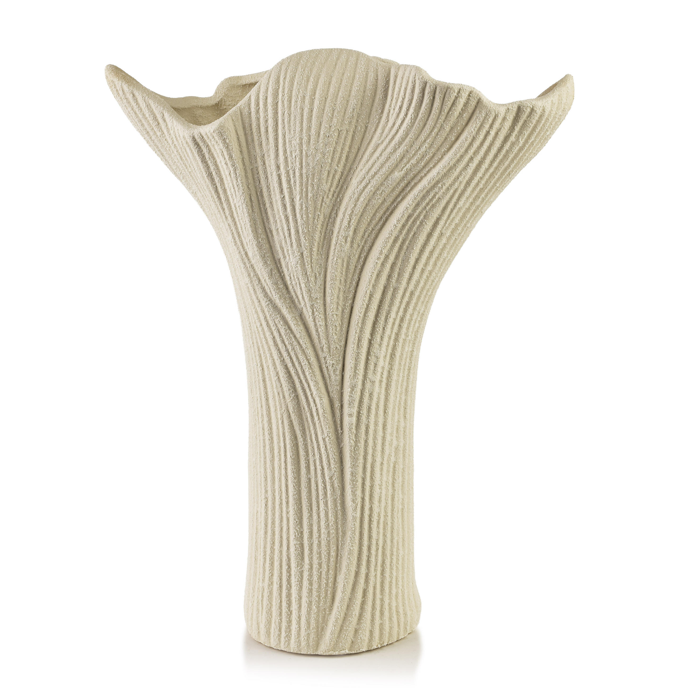 VASE Manon Beige 24/9/30cm Polyresin - Beige, Kunststoff (32cm) - Mondex