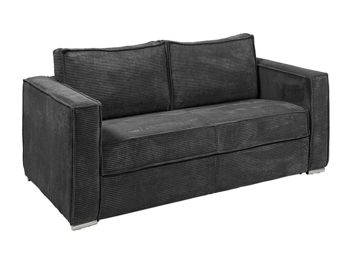 SCHLAFSOFA - 3 Personen - Samt, Stoff - Anthrazitgrau - - Anthrazit, Textil (195/90/223cm) - Vente-Unique