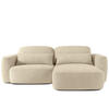 ECKSOFA rechts ELOSA - Beige, Holz/Textil (245/165cm) - KONSIMO®