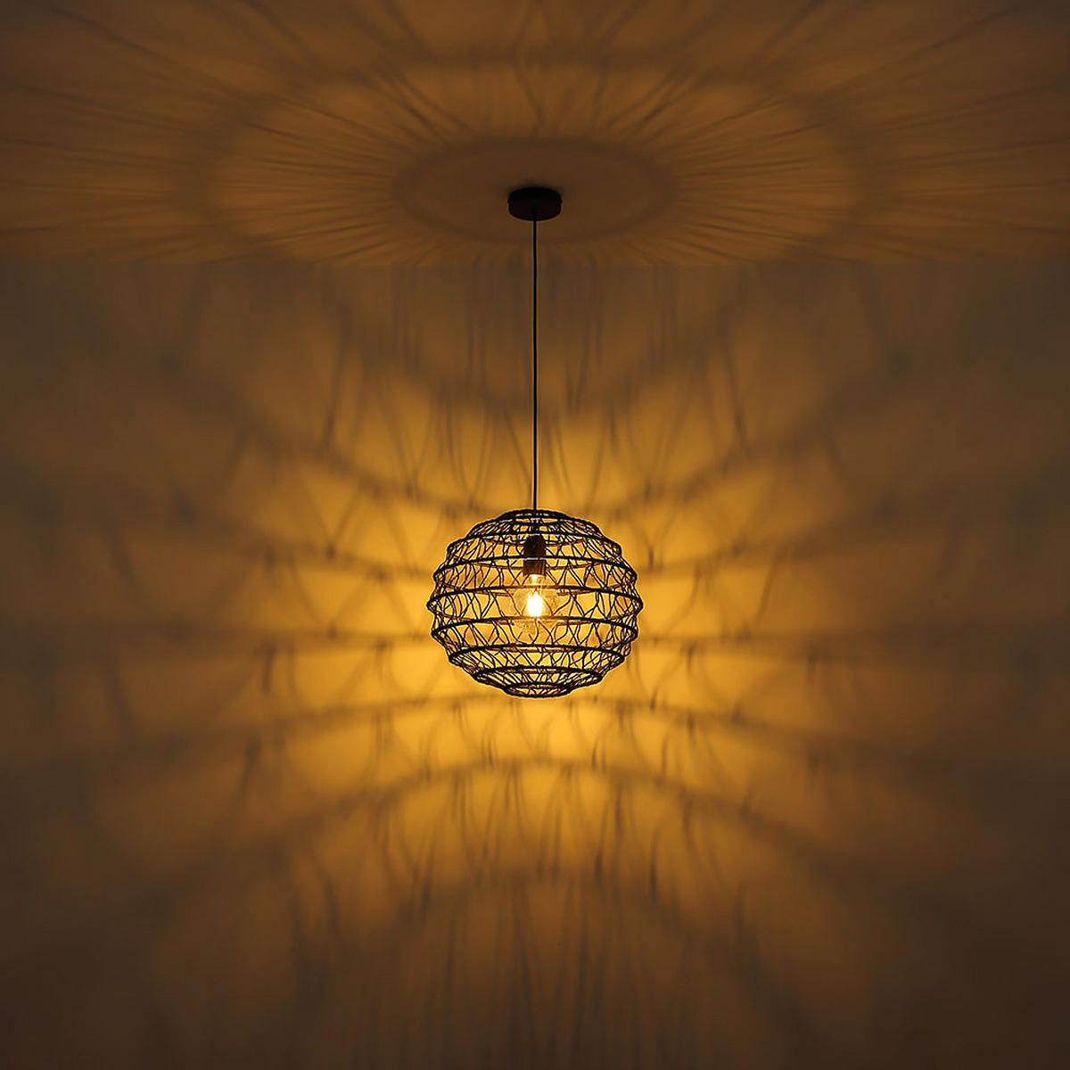 LED HÄNGELEUCHTE Metall Schwarz - Schwarz, Metall (29/29/120cm) - Globo Lighting