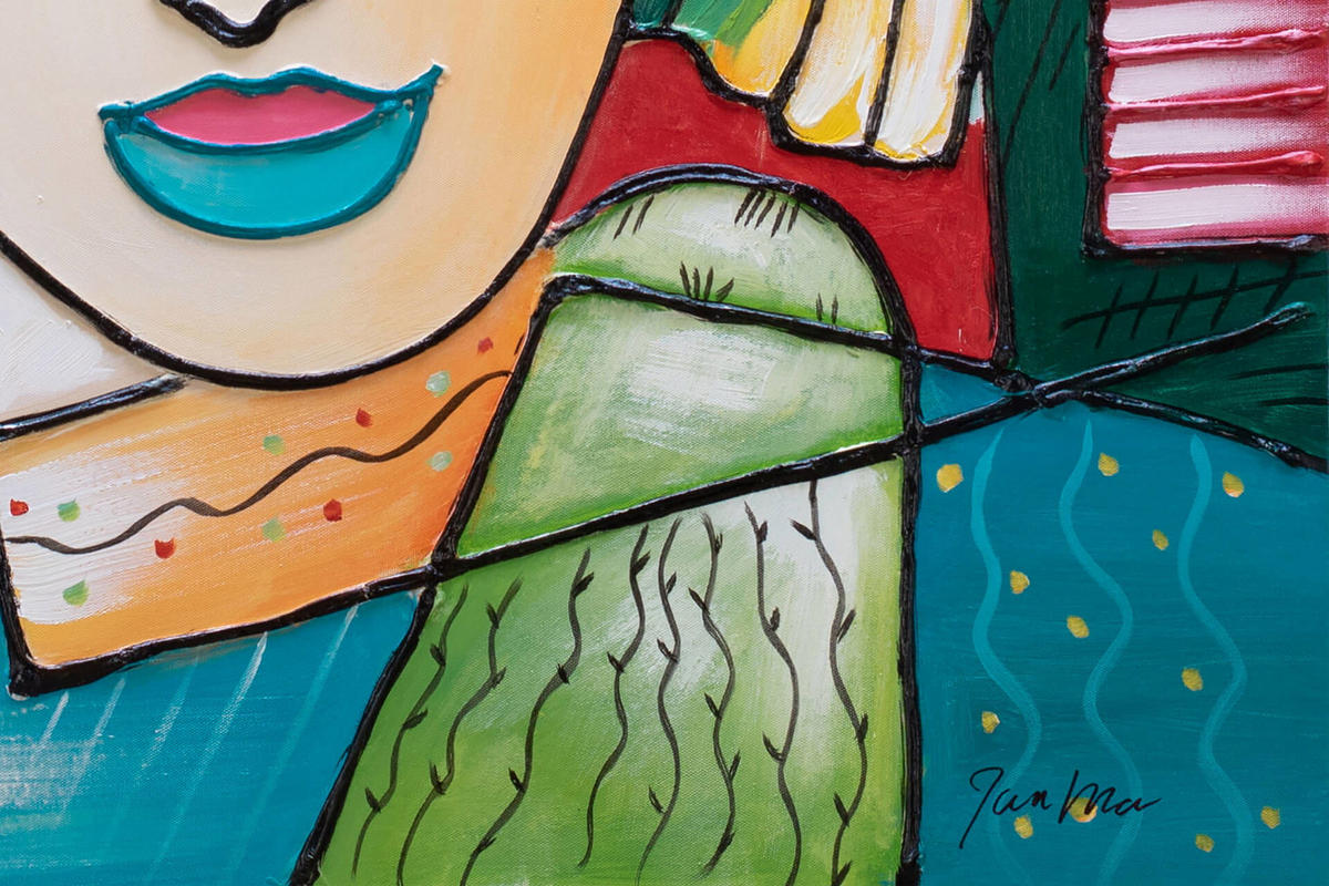 ACRYLBILD HANDGEMALT 80/80 cm - Multicolor, Holz/Textil (80/80cm) - KUNSTLOFT