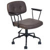 BÜROSTUHL Kunstleder Dunkelbraun Algerita - Dunkelbraun, Textil/Metall (62/77/62cm) - Beliani