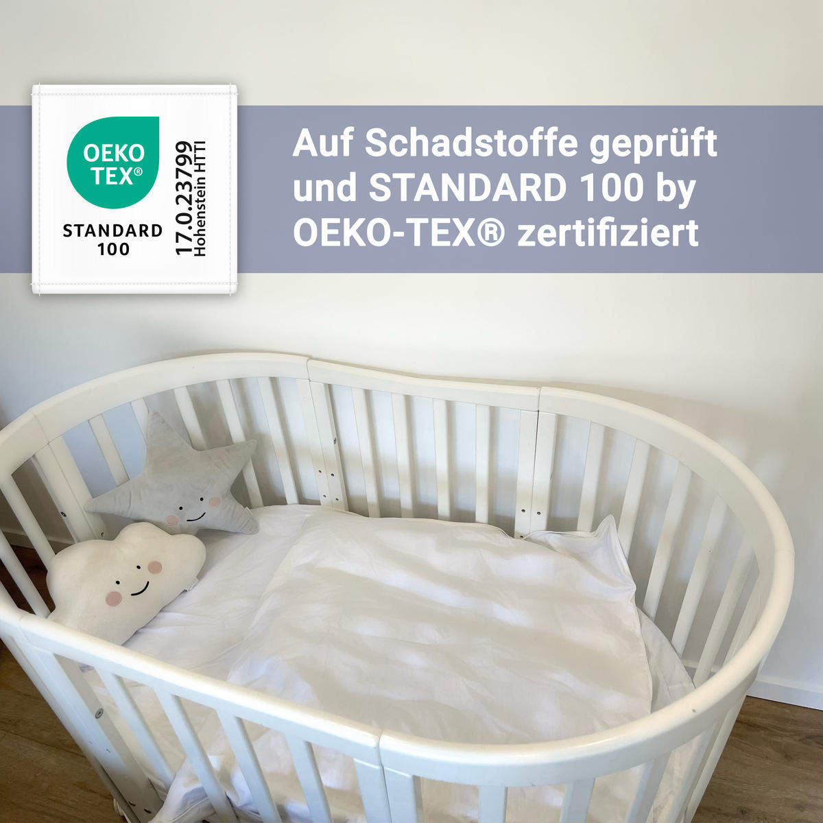 KINDERBETTDECKE, 80x80 cm, 100% Baumwolle, Weiß - Weiß, Textil (80/80cm) - Zollner