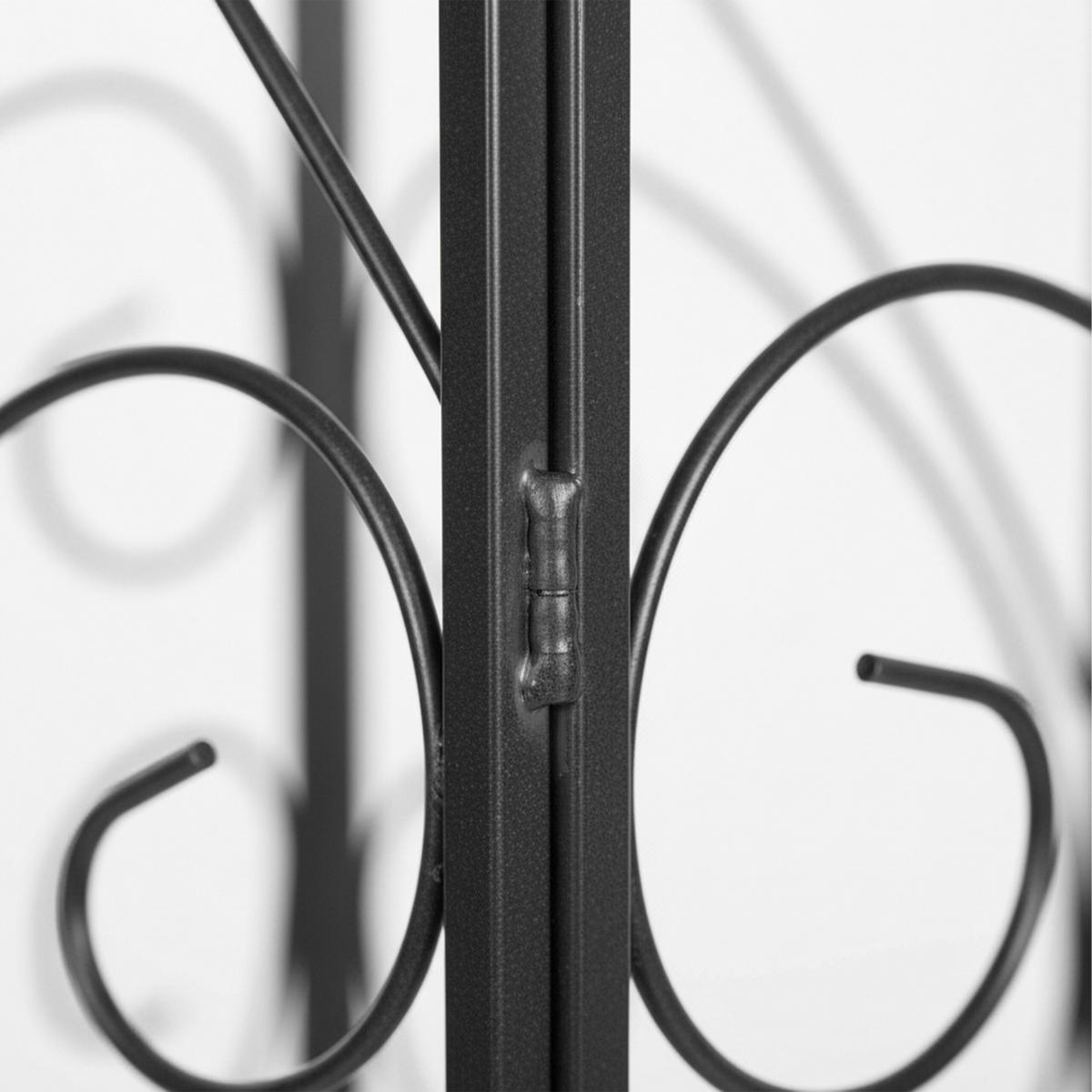 2XMRIEŽKA - čierna, kov (40/112/20cm) - Relaxdays