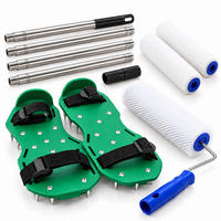 BODENBESCHICHTUNGS-SET Weiß Blau Grün 4-tlg. - Multicolor, Kunststoff/Metall - Relaxdays