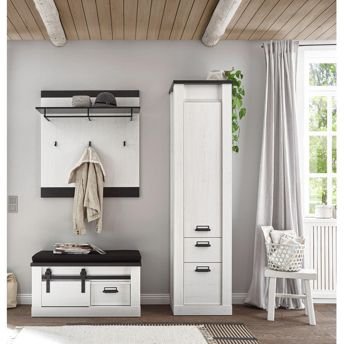 KOMMODE Shelton-61 - Weiß, Holzwerkstoff (93/51/43cm) - Lomado