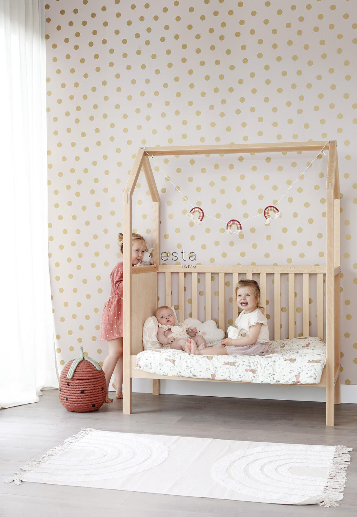 TAPETE Punkte 53 cm x 10.05 m - Pink, Papier (53/0.1cm) - ESTAhome