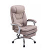 CHEFSESSEL Stoff taupe - Taupe/Chromfarben, Textil/Metall (67/112/67cm) - CLP